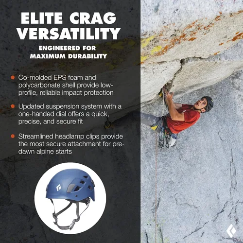 Vista 3 de BLACK DIAMOND Casco de Escalada en Roca Half Dome Talla Ajustable Ligero y Duradero Protección Ventilada
