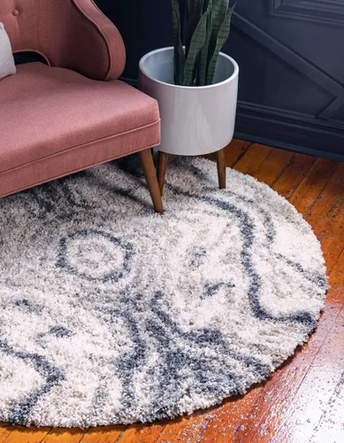 Vista 16 de Unique Loom Hygge Shag Collection - Alfombra rectangular de 2 pies 2 pulgadas x 3 pies 1 pulgada, color negro y blanco/gris