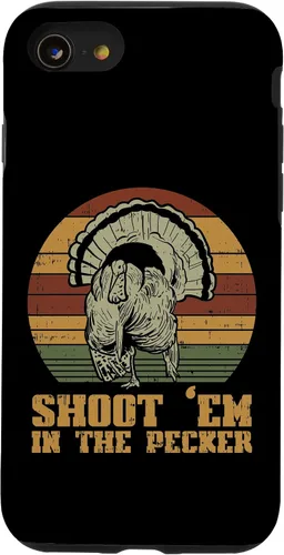 Vista 18 de Shoot Em in The Pecker Turkey Vintage Hunting Hunter Gift Case for iPhone 17