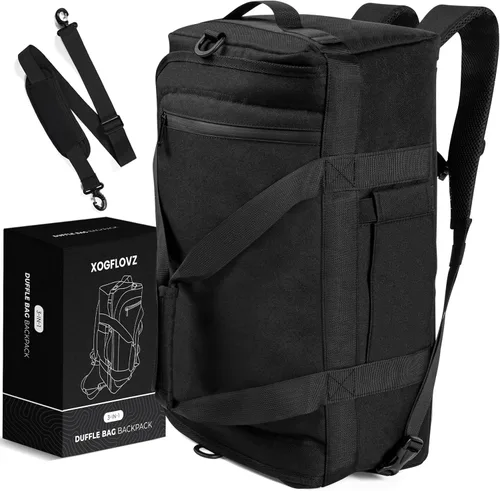 Vista 8 de Mochila de lona 3 en 1 con bolsillo para zapatos y portátil, portavasos, gimnasio ventilado y bolsa de viaje, Negro, Sobre el hombro/mochila/bolsa