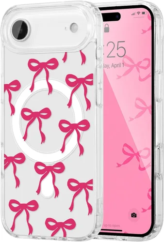 Vista 121 de UEEBAI - Funda magnética para iPhone 11, diseño de lazo, compatible con MagSafe, funda transparente delgada inalámbrica, antiamarilleo, a prueba