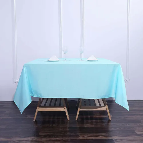 Vista 94 de Efavormart - Mantel cuadrado de lino de poliéster sin costuras, 54 x 54 pulgadas, color beige, para banquetes de boda, fiesta, restaurante