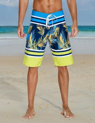 Vista 5 de Nonwe Traje de baño para hombre de secado rápido con bolsillo ajustable en la cintura