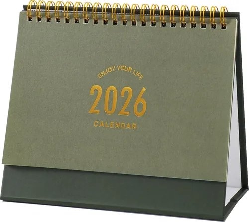 Vista 14 de Calendario de escritorio grande 2026, calendario mensual de escritorio de 9.9 x 8.7 pulgadas de pie desde ahora hasta diciembre de 2026, calendario