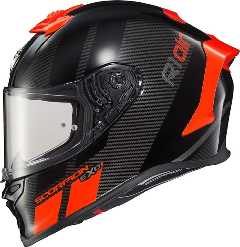Vista 11 de ScorpionEXO R1 Air Casco de Motocicleta de Cara Completa con Escudo Pinlock y Bolsillos para Altavoces Listos para Bluetooth DOT ECE Sólido