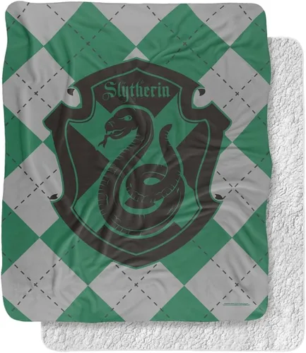 Vista 12 de Manta de Harry Potter, 50 x 60 pulgadas, Gryffindor Plaid Sigil Silky Touch Sherpa Back Manta súper suave