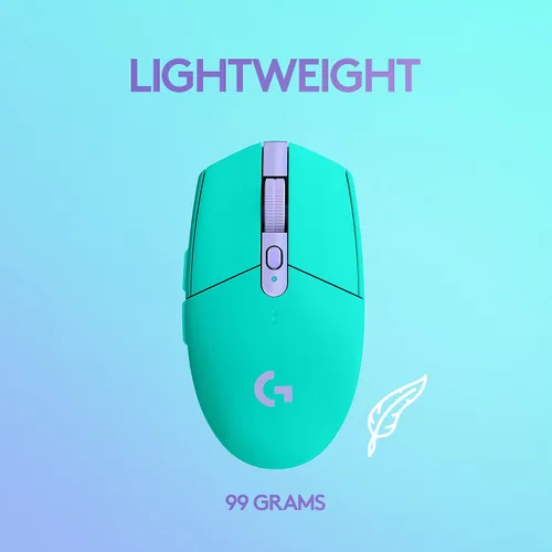 Vista 5 de Logitech G Mouse inalámbrico para juegos 305 LIGHTSPEED sensor Hero 12K 12000 DPI ligero 6 botones programables duración de la batería de 250 horas