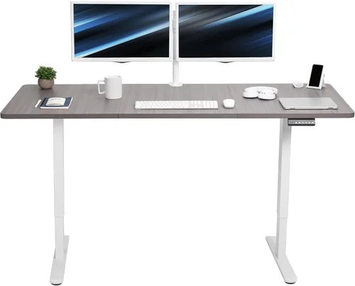 Vista 53 de VIVO DESK-KIT-E2B1B - Escritorio eléctrico de pie con motor doble, ajuste de altura de memoria, serie E2B, marco negro superior negro, DESK-KIT-E2B1B