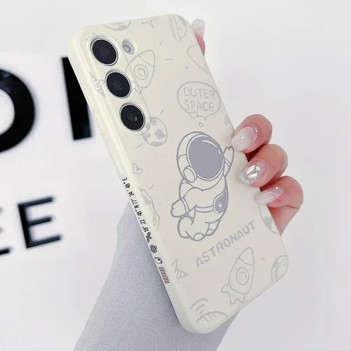 Vista 37 de Yonds Queen para Samsung Galaxy S21 Funda Linda, Cubierta de Parachoques Elegante con Diseño de Astronauta de Dibujos Animados, Espacio, Luna