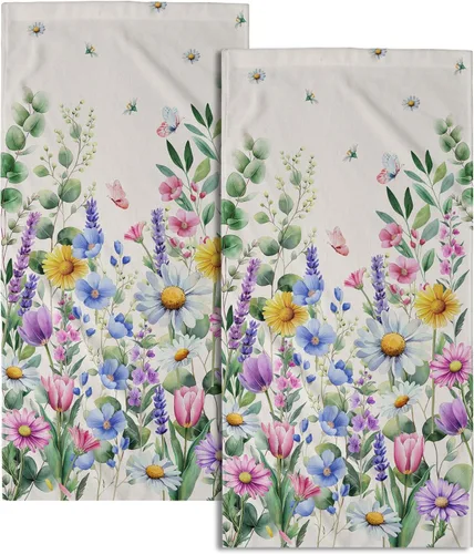 Vista 35 de Giwawa Toallas de mano en blanco y negro – Juego de 2 toallas de baño decorativas para baño, cocina, gimnasio, 14 x 28 pulgadas