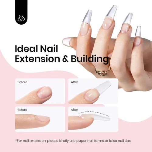 Vista 56 de Beetles Kit de Gel Duro para Uñas Clásico Neutro 3 Colores 9 en 1 Extensión de Uñas Esculpido de Alta Dureza para Profesionales de Salón Gel
