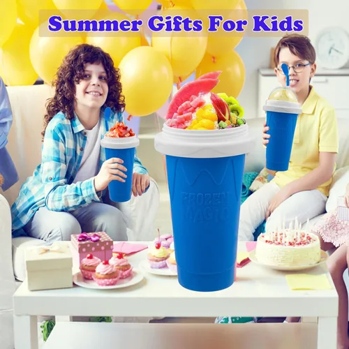 Vista 5 de Tazas para Slushie Maker, Taza mágica de congelación rápida para batidos caseros y helados, Tazas de enfriamiento, Taza de Slushie Maker de doble