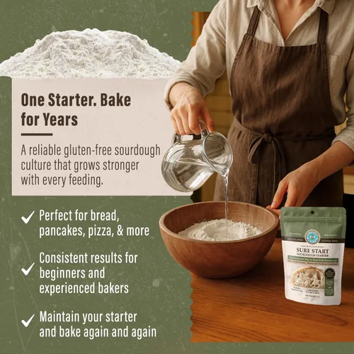 Vista 5 de My Rustic Roots Sure Start - Iniciador de masa madre sin gluten, totalmente