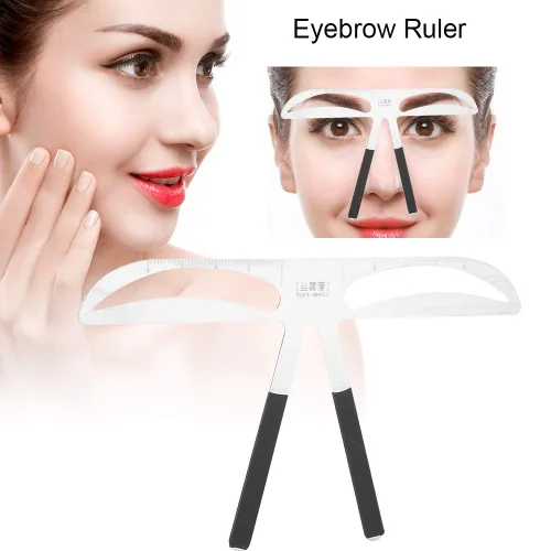 Vista 4 de Sonew Plantilla profesional para cejas, plantillas de modelado, regla de equilibrio de cejas para mujer, efecto de herramienta de maquillaje y Ceja