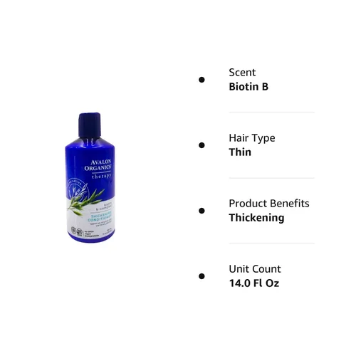 Vista 9 de Avalon, Acondicionador Orgánico Engrosador de Cabello con Complejo B Biotin, 14 onzas