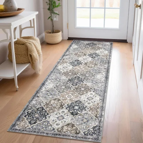 Vista 76 de KILOCOCO Alfombra marroquí pequeña, de 2 x 3 pies, color negro/dorado, súper suave, lavable, para interiores, vintage, lavable, antideslizante