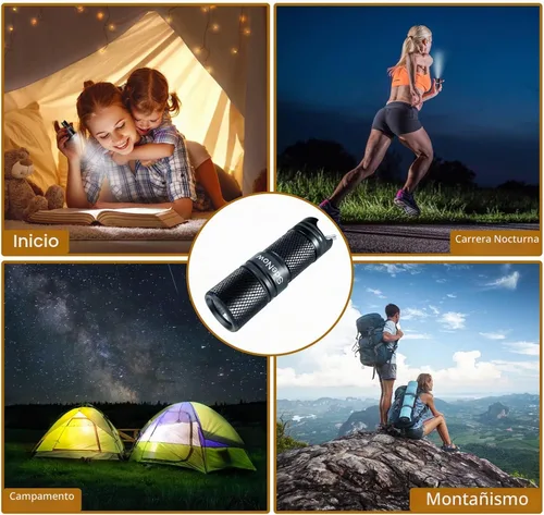 Vista 6 de Mini Linterna Llavero con Micro USB Recargable, Linterna Pequeña con Brillo que Puede Alcanzar hasta 200 Lúmenes para Antorcha EDC