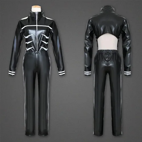 Vista 2 de Disfraz de anime Kaneki Cos disfraz de combate de Halloween conjunto completo + máscara con cremallera