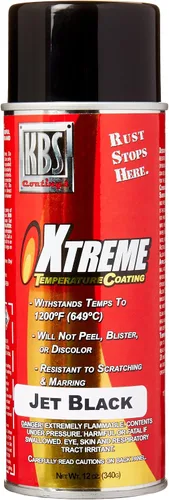 Vista 22 de KBS Coatings - Recubrimiento de temperatura Xtreme, color negro azabache , Acero inoxidable