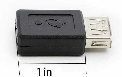 Vista 4 de Paquete de 3 adaptadores USB 2.0 A hembra a USB Micro Hembra Convertidor