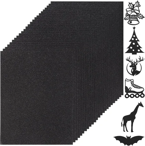 Vista 8 de 40 hojas de papel de cartulina con purpurina de 20 colores - 21,6 x 27,9 cm, 250 g/m²/92 lb, cartulina gruesa de peso pesado y colorida