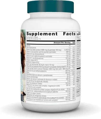Vista 2 de Source Naturals Suplemento multivitamínico diario y multivitamínico para la salud inmune de las mujeres Life Force Multiple, 45 tabletas