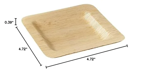 Vista 16 de Restaurantware Bambuddha - Platos de bambú de 4.7 x 4.7 pulgadas, 100 platos duraderos para aperitivos, platos desechables de bambú