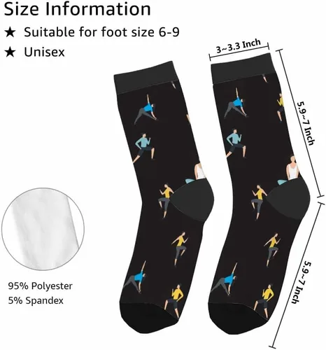 Vista 2 de Samgula Crew Socks for Woman Size 6-8 Tropical Wildlife Bright Teal Girls Socks