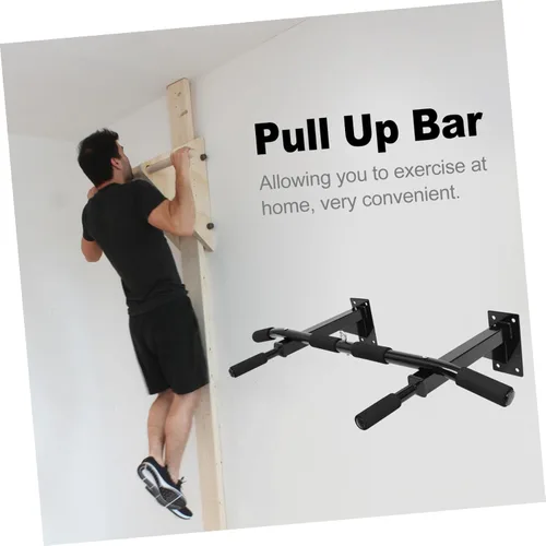 Vista 5 de STOBAZA Barra de dominadas ajustable para entrenamiento de la parte superior del cuerpo, barra de fitness resistente para dominadas, gimnasio