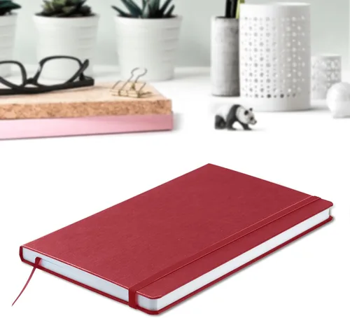 Vista 6 de DISCOUNT PROMOS Diarios personalizados de tapa dura con banda elástica de colores, paquete a granel personalizado, perfecto para la escuela