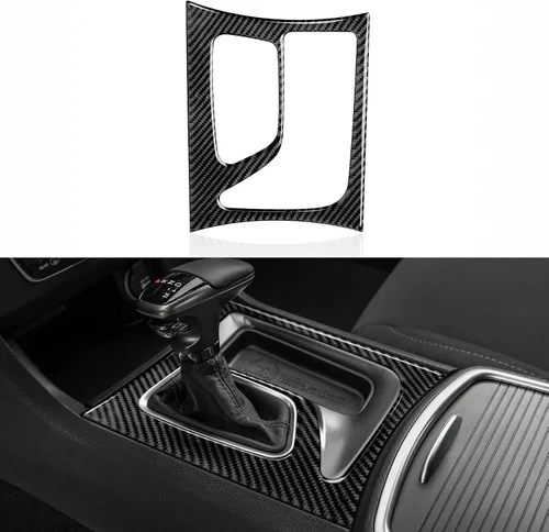 Vista 26 de Coche cambio cambio panel cubierta calcomanías para 2011 2012 2013 2014 Dodge cargador accesorios fibra carbono interior pegatinas