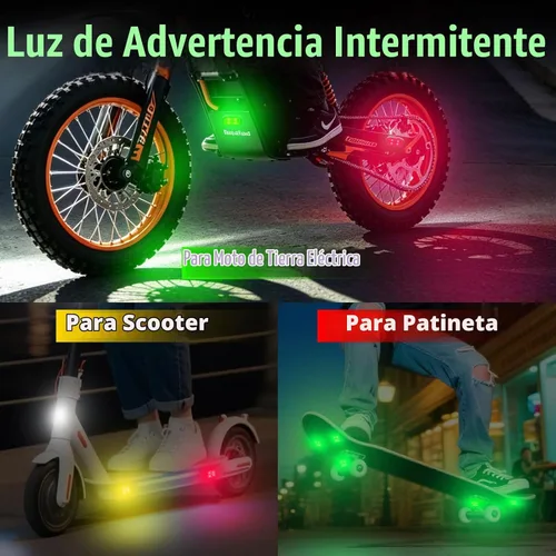 Vista 4 de 8 luces estroboscópicas LED inalámbricas para automóvil, luz intermitente recargable USB tipo C, luces estroboscópicas de control remoto