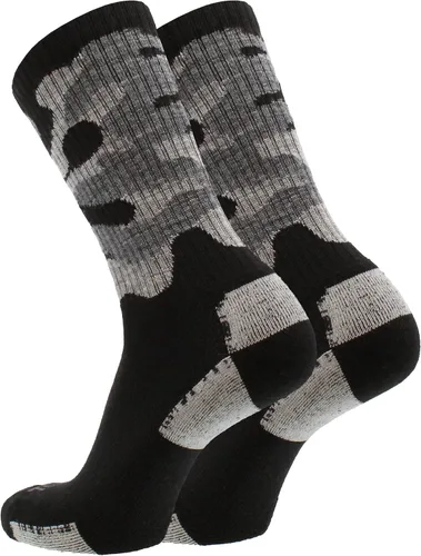 Vista 26 de TCK Calcetines de lana merino para hombres y mujeres para senderismo, caza, ciclismo de montaña, longitud de la tripulación para botas