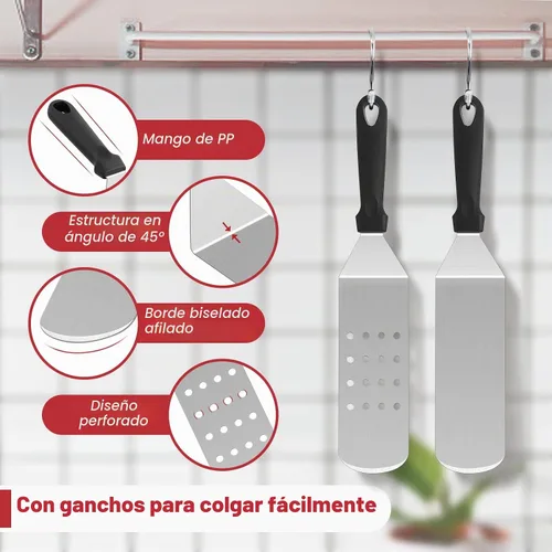 Vista 3 de HaSteeL Kit de accesorios para plancha de 8 piezas para cocina plana