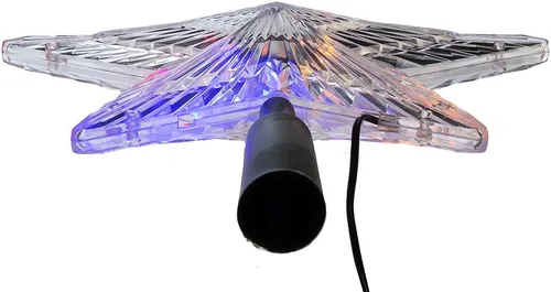 Vista 7 de Estrella Kurt Adler con luz de colores cambiantes para árbol de Navidad, 8.5 pulgadas