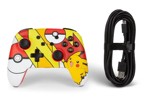Vista 8 de NINTENDO SWITCH PIKACHU POP ART WIRED ENHANCED CONTROLLER POWER A