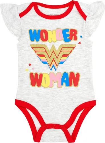 Vista 3 de Wonder Woman Conjunto de regalo de 3 unidades para bebé niña