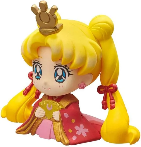 Vista 7 de Megahouse Sailor Moon Petit Chara Hinamatsuri: Usagi & Mamoru - Juego de 2 figuras, multicolor