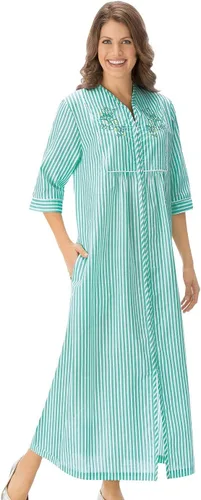 Vista 2 de Camisón de mil rayas, bordado, diseño floral