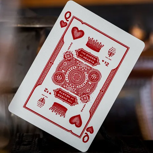 Vista 4 de High Victorian - Baraja de cartas rojas