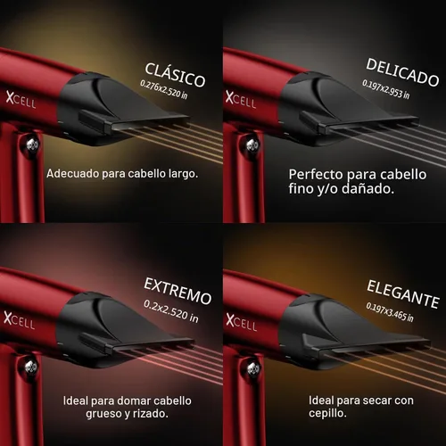 Vista 5 de GAMMA+ XCell Professional Ultra-Lightweight Hair Dryer with Digital Motor Rojo mate