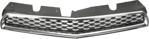 Vista 10 de KUAFU Rejilla delantera inferior compatible con 2010-2015 Chevy Chevrolet Equinox, reemplazo para 25798747 GM1200621, moldura cromada + rejilla