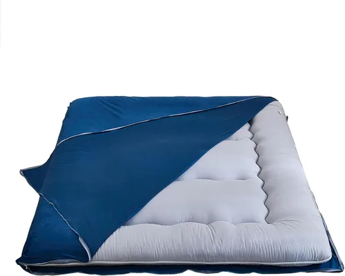 Vista 8 de Zelladorra Funda de colchón de futón, funda de colchón japonesa con cremallera Mandala azul aguamarina