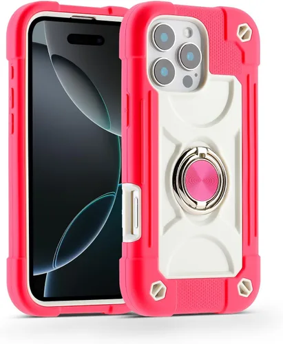 Vista 47 de MARKILL Funda compatible con iPhone 14 Pro de 6.1 pulgadas con soporte de anillo integrado, protección contra caídas de grado militar, carcasa Palta