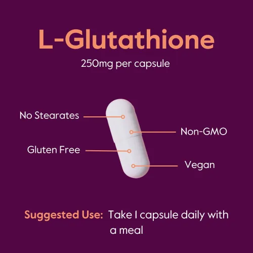 Vista 5 de BESTVITE L-glutatión 250mg (60 cápsulas vegetarianas) - Sin estearatos - Vegano - Sin OMG - Sin gluten