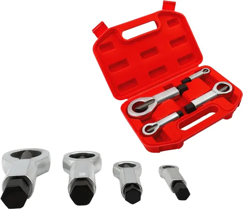 Vista 7 de Grieta divisora de tuercas de metal, herramienta divisora de tuercas de metal resistente, 4 piezas extractor manual de tuercas de presión