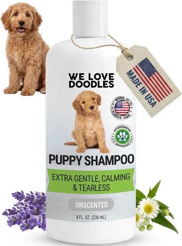 Vista 11 de Champú y acondicionador para cachorros, fabricado en Estados Unidos, sin lágrimas, el mejor champú para cachorros, lavado de piel sensible