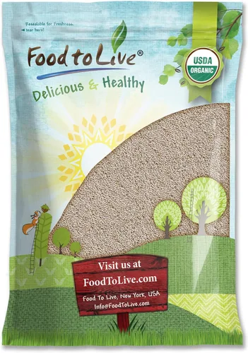 Vista 6 de Food to Live Semillas orgánicas de chía blanca, 8 onzas – enteras, crudas, kosher, keto, alimento para sirtfood, vegano, a granel. Rico en Omega 3