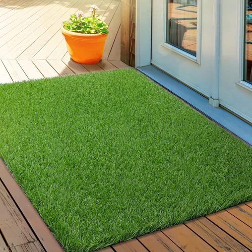 Vista 10 de LINLA Alfombra de césped artificial para puerta de 32 x 20 pulgadas