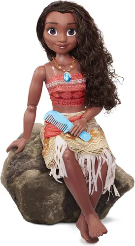 Vista 4 de [Usado] Muñeca Moana de Disney de 32 pulgadas de alto Playdate perfectamente posable, incluye peine para el pelo, muñeca de moda Moana Playdate